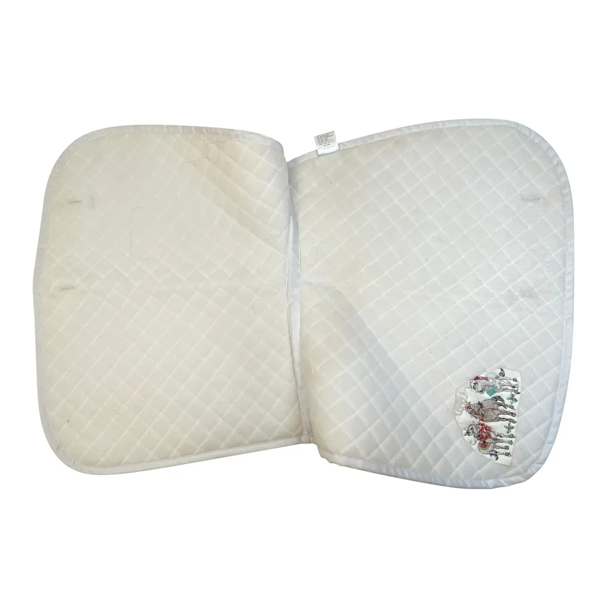 TuffRider Diamond Quilted Baby Pad in White - Pony