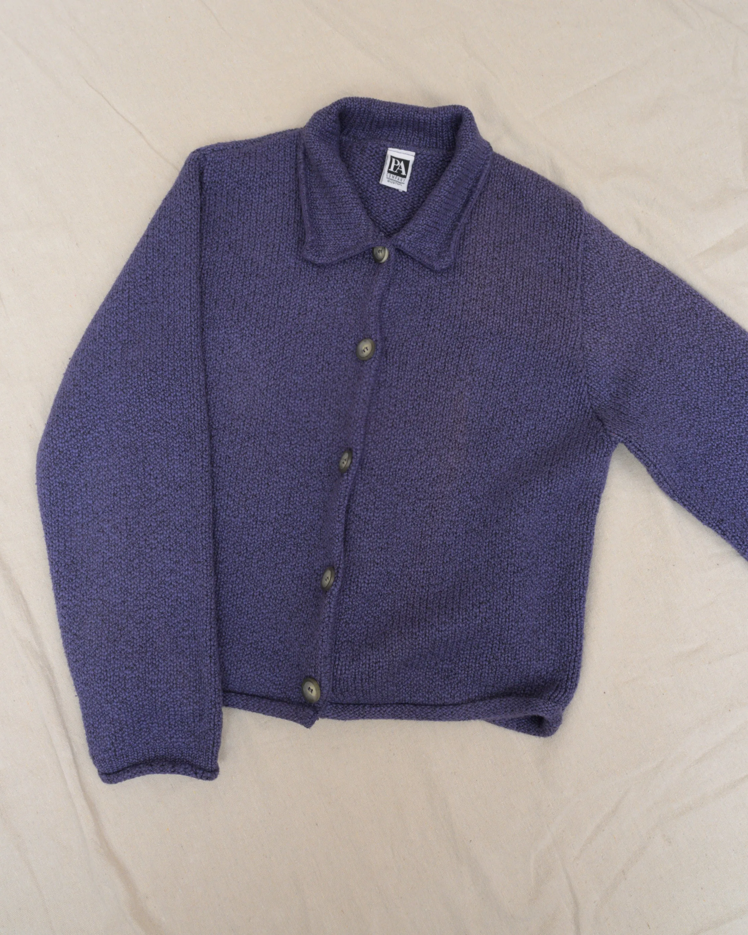 Vintage Lavender Knit Cardigan (S/M)