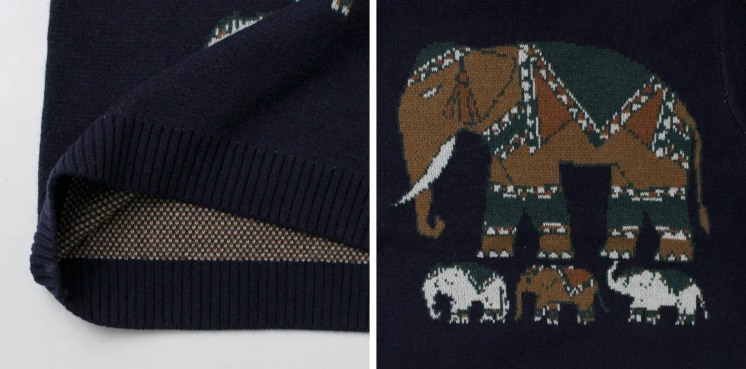 WHITE MOUNTAINEERING（ホワイトマウンテニアリング） エレファント クルーネック プルオーバーニット